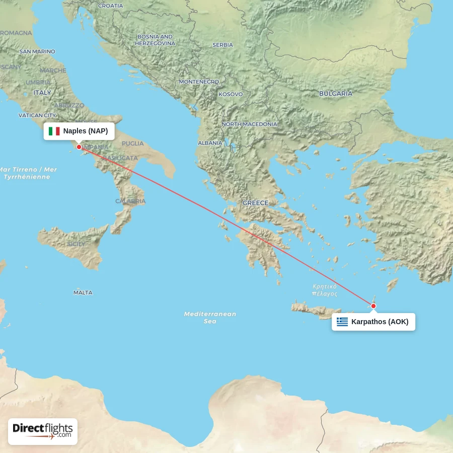 AOK - NAP route map