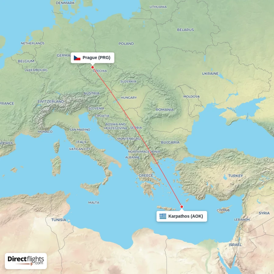AOK - PRG route map