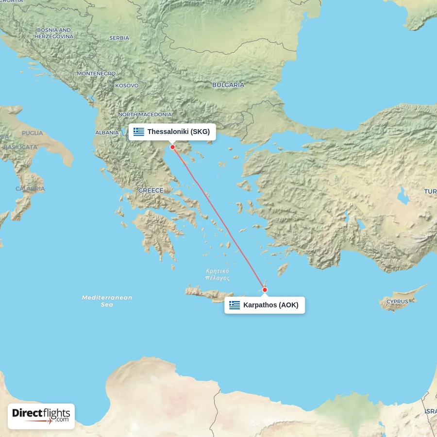 AOK - SKG route map