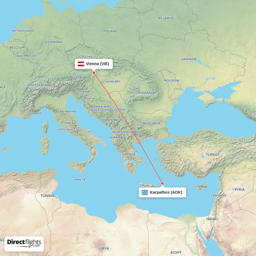 AOK - VIE route map