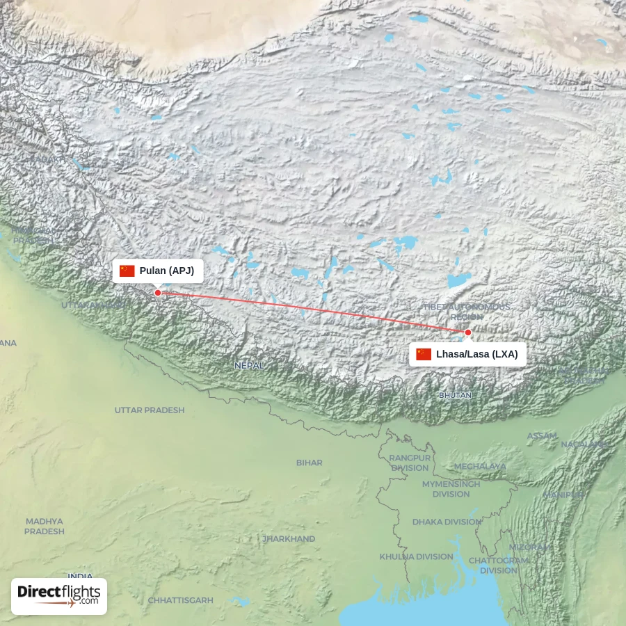 APJ - LXA route map