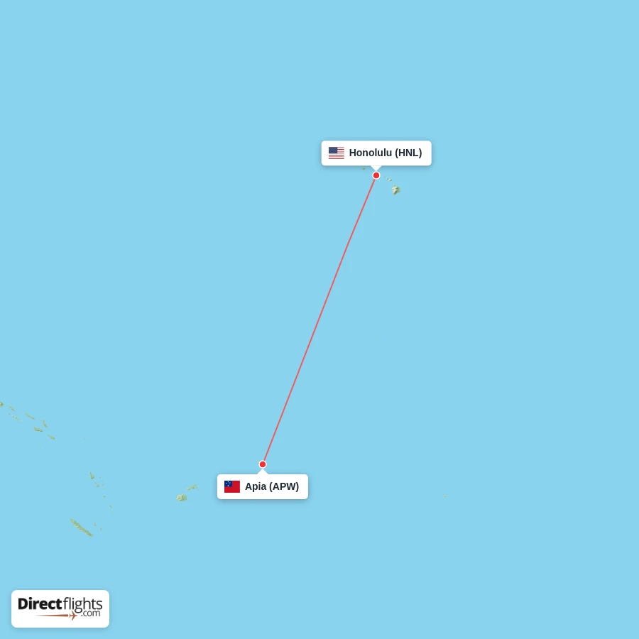 APW - HNL route map