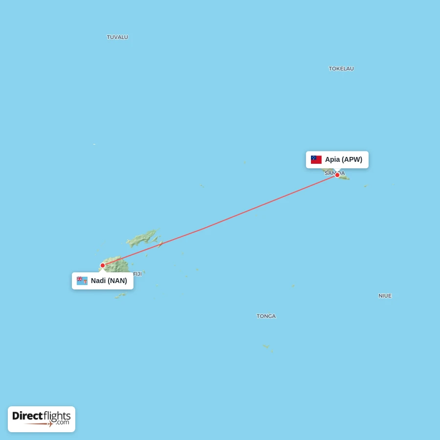 APW - NAN route map