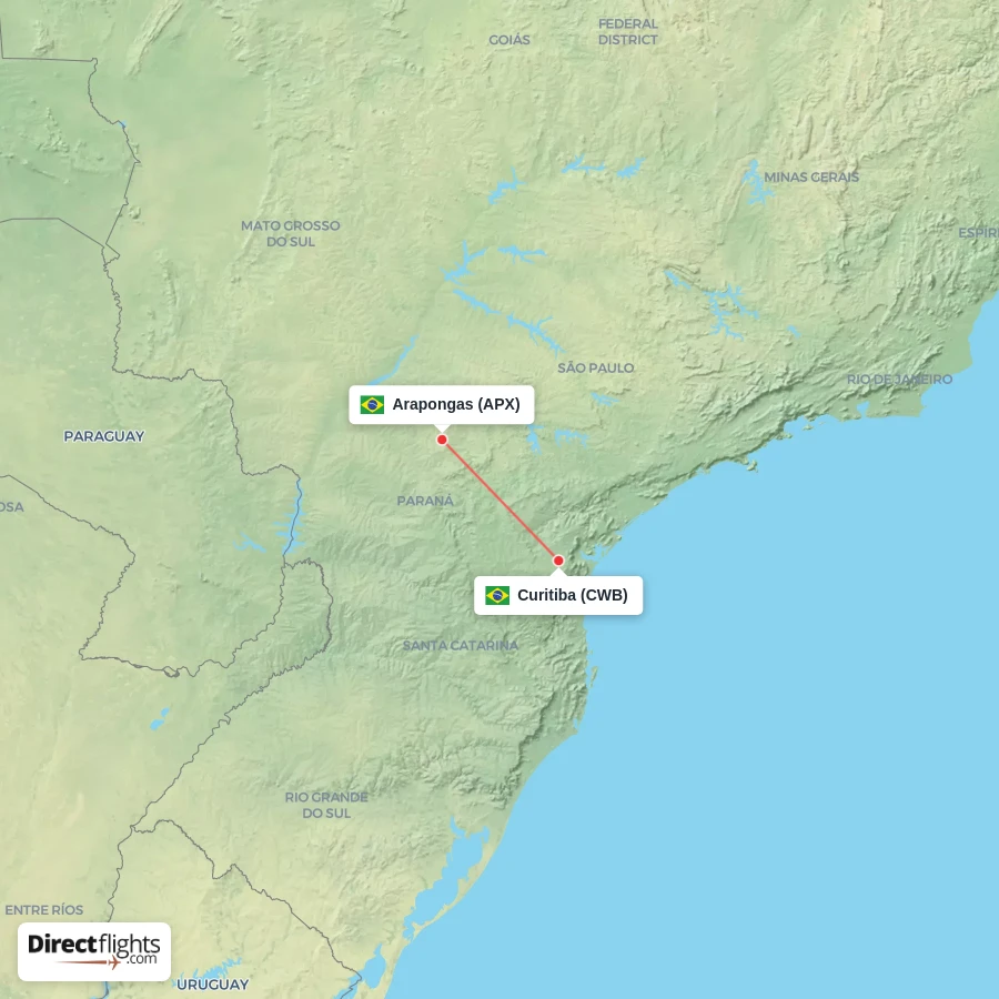 APX - CWB route map