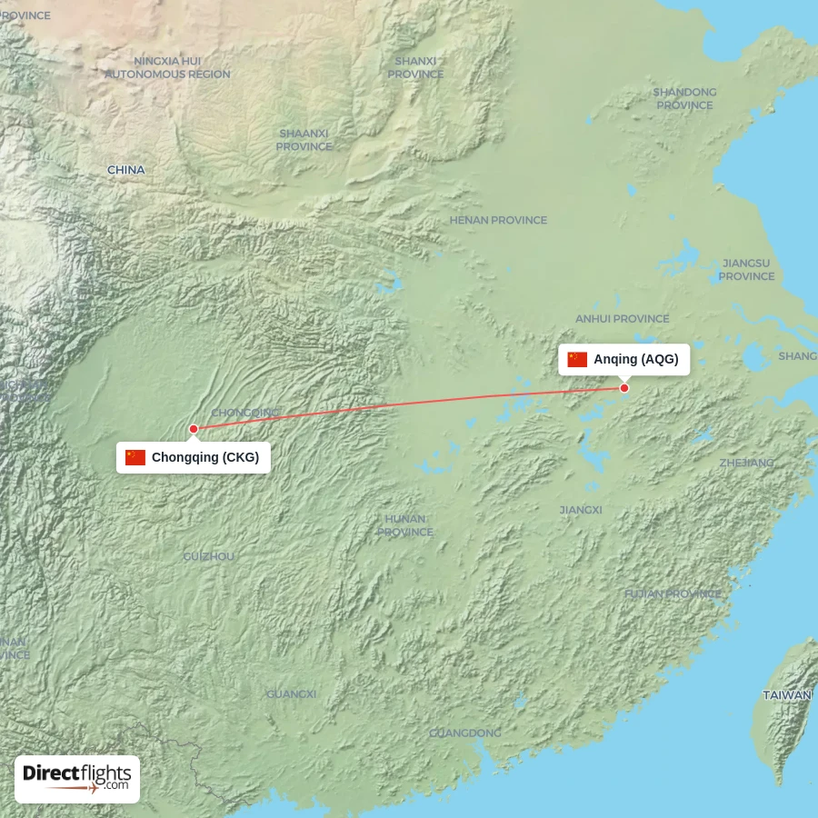 AQG - CKG route map