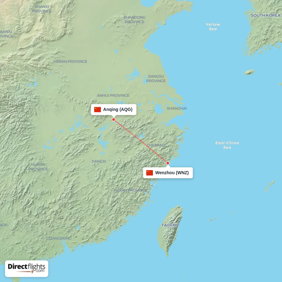 AQG - WNZ route map