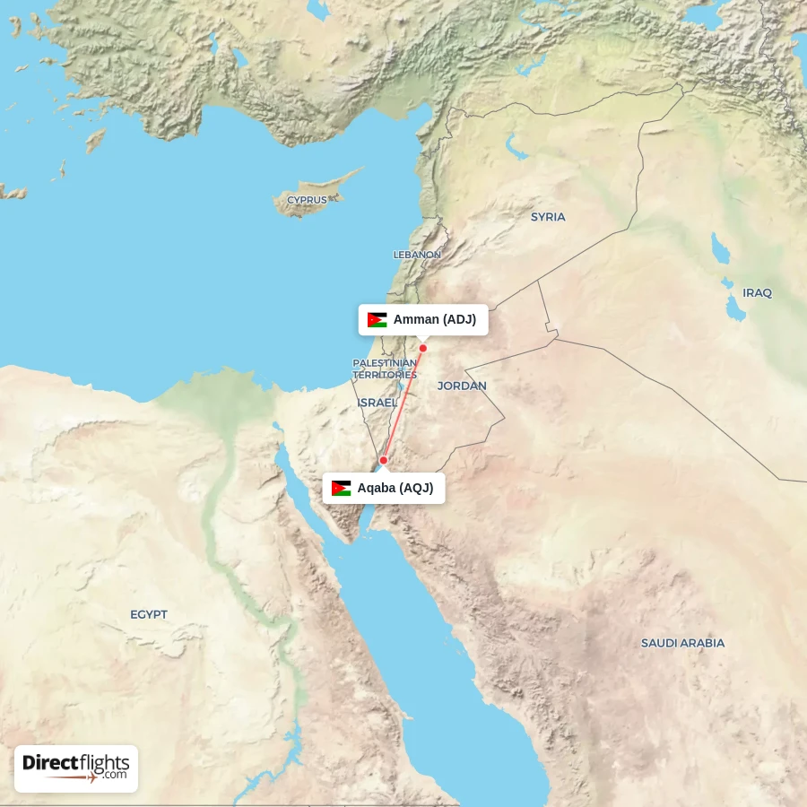 AQJ - ADJ route map