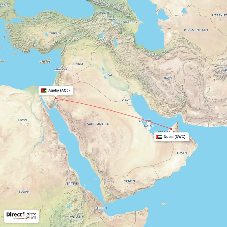 AQJ - DWC route map