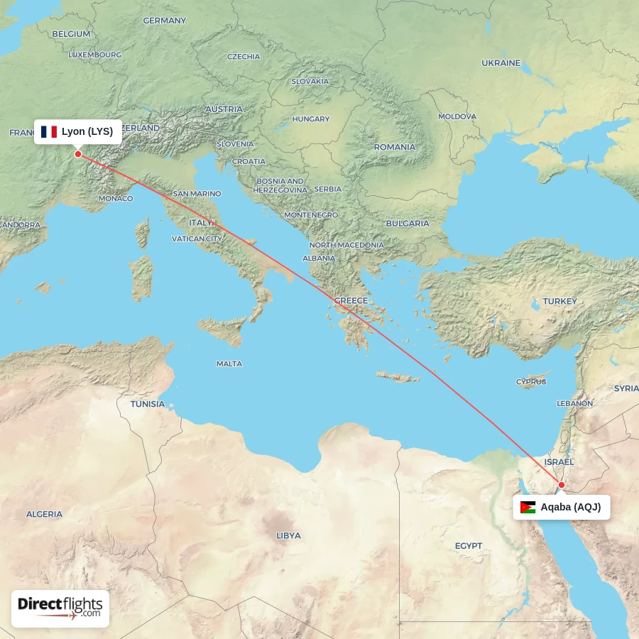 AQJ - LYS route map