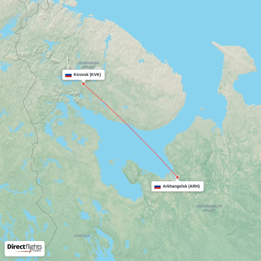 ARH - KVK route map