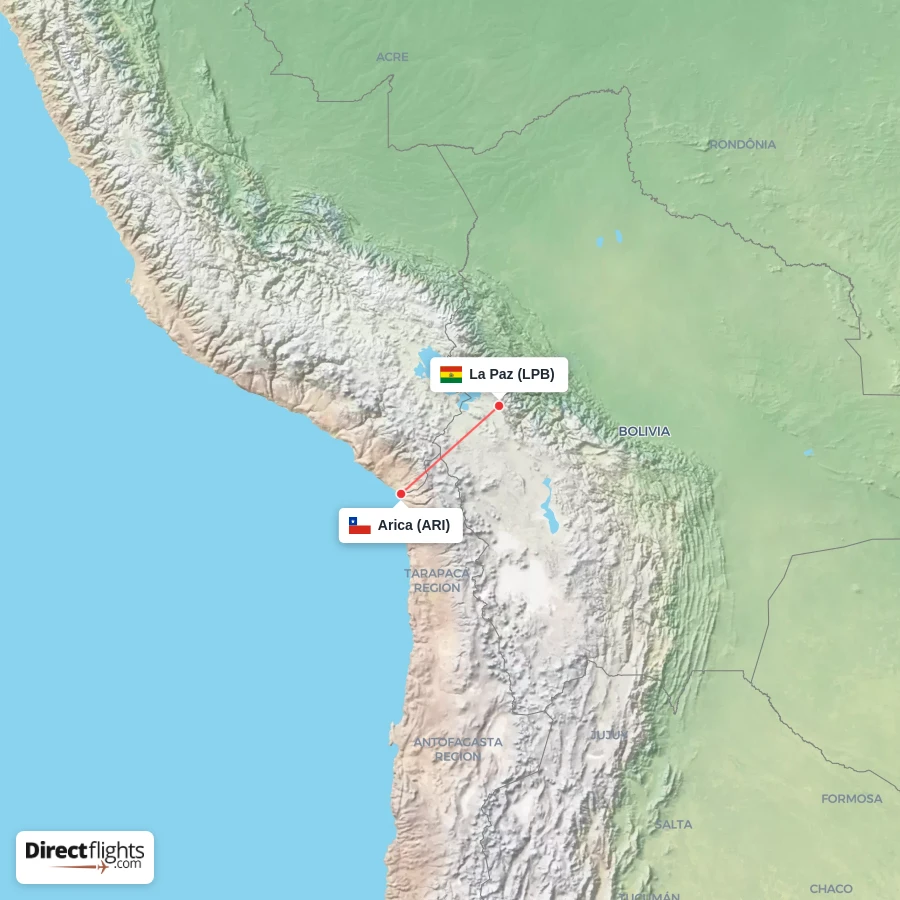 ARI - LPB route map