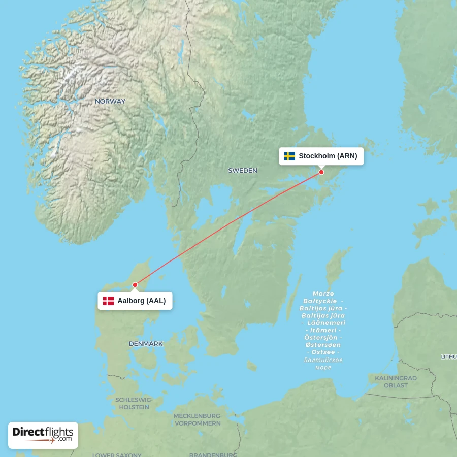 ARN - AAL route map