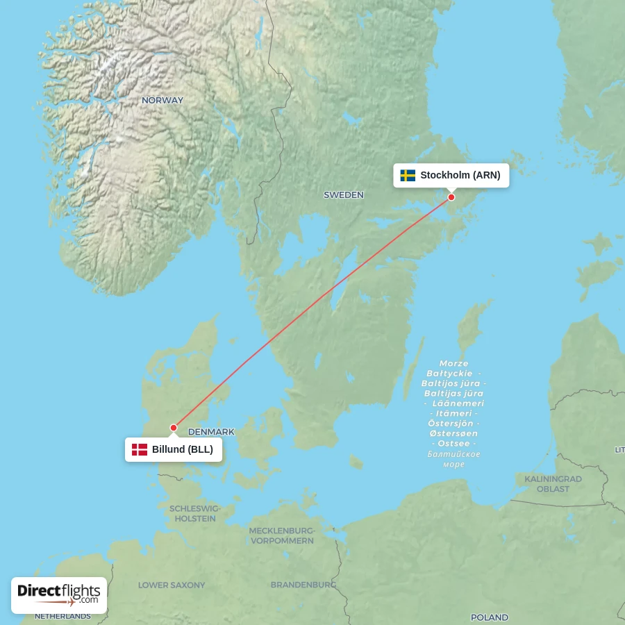 ARN - BLL route map