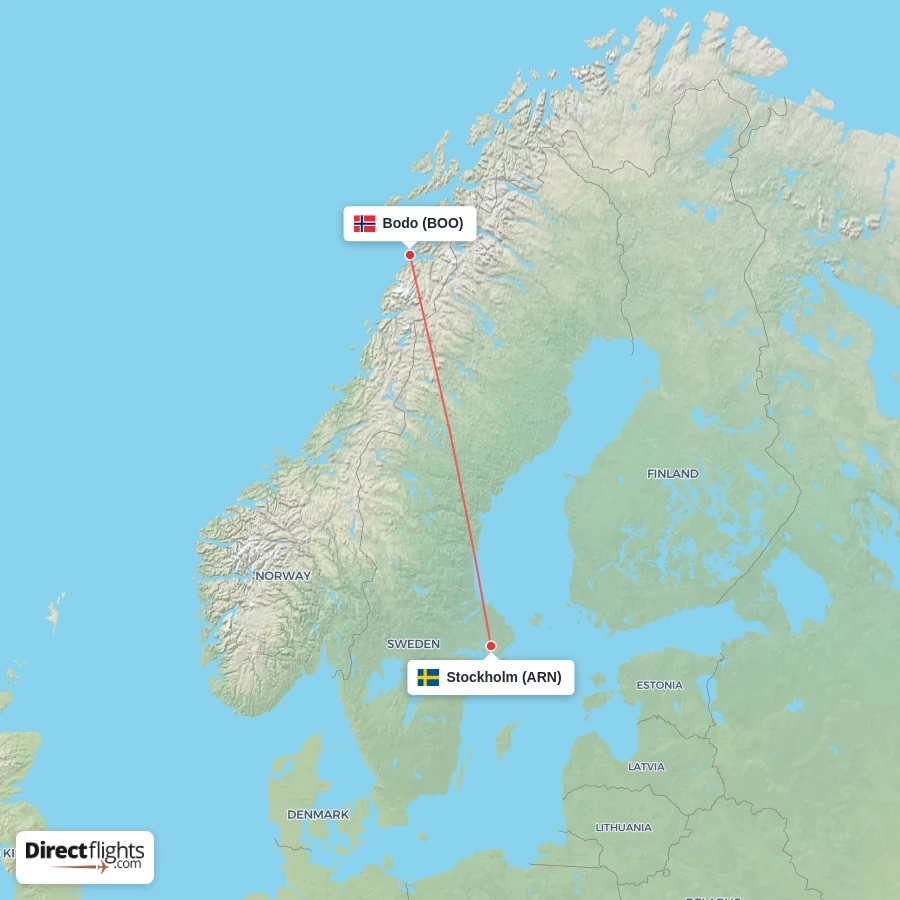 ARN - BOO route map