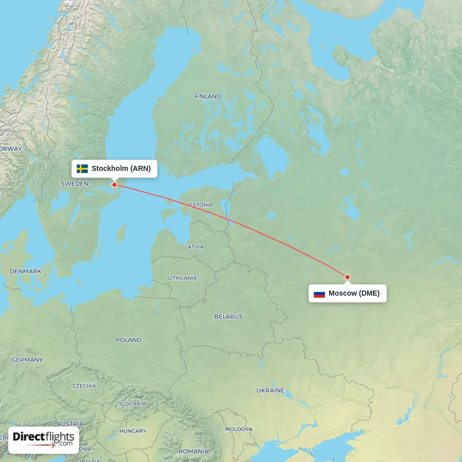 ARN - DME route map