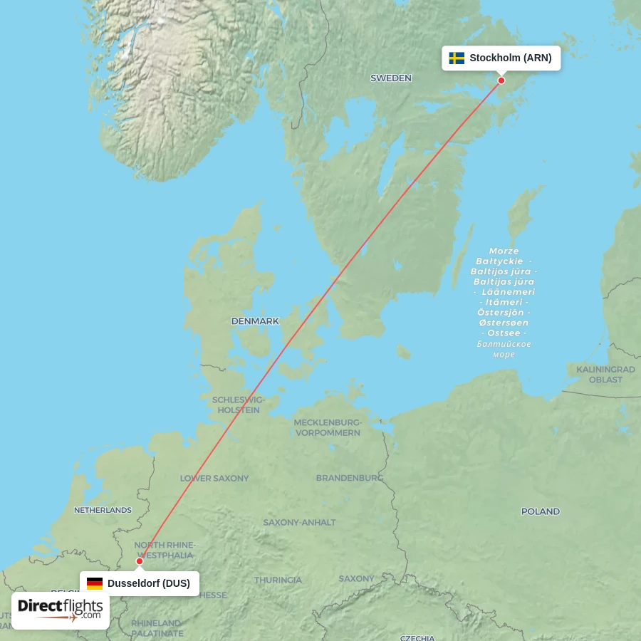 ARN - DUS route map