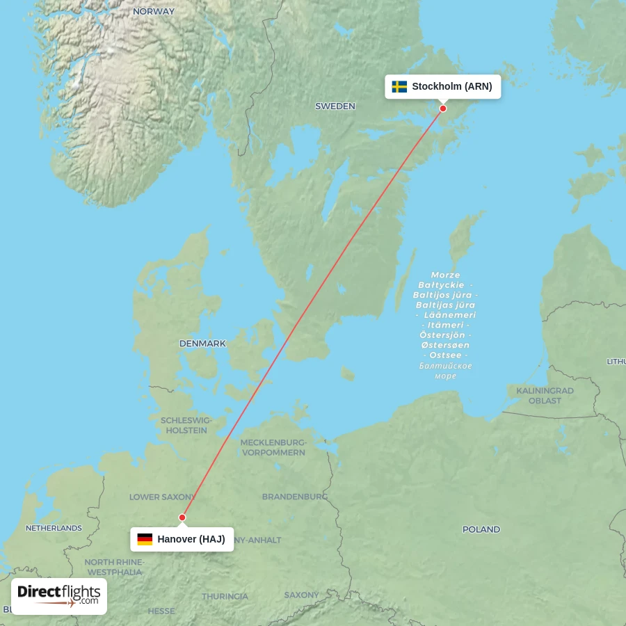 ARN - HAJ route map
