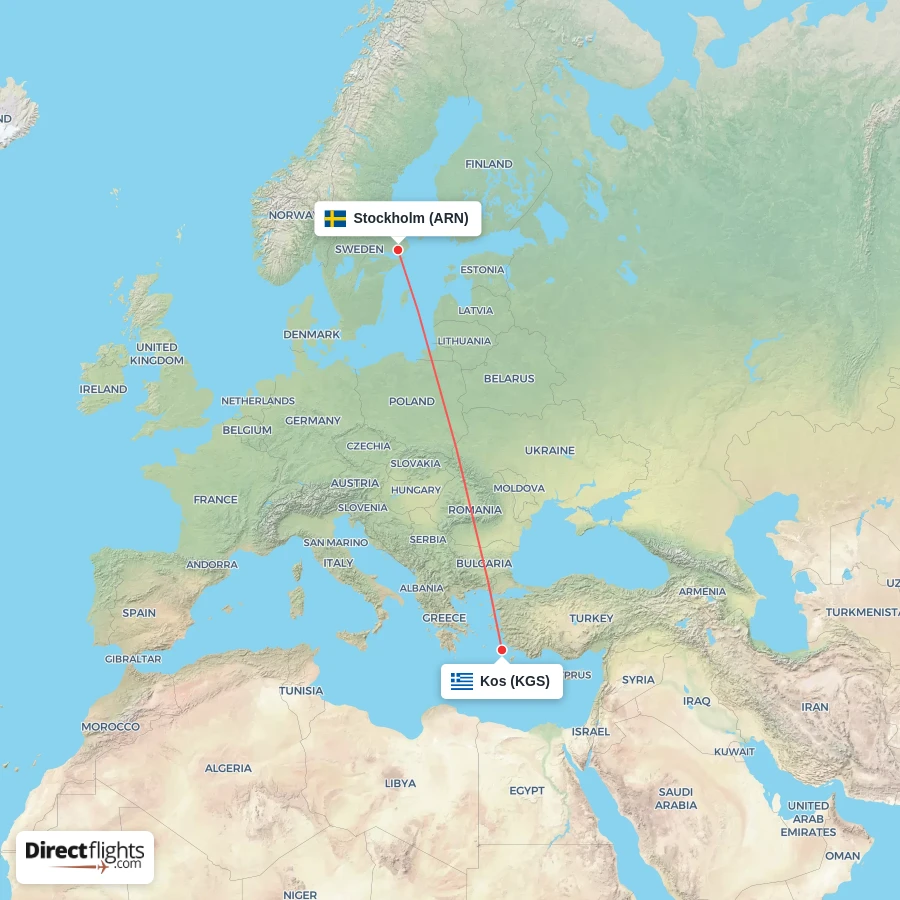 ARN - KGS route map