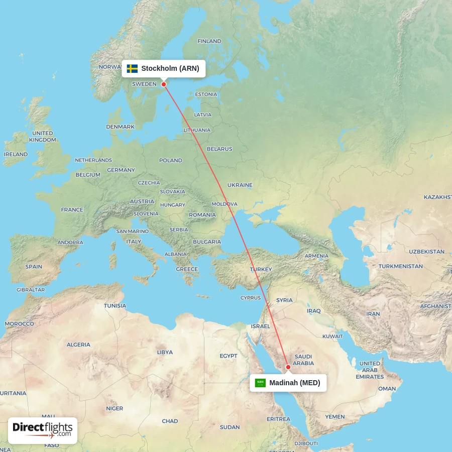 ARN - MED route map