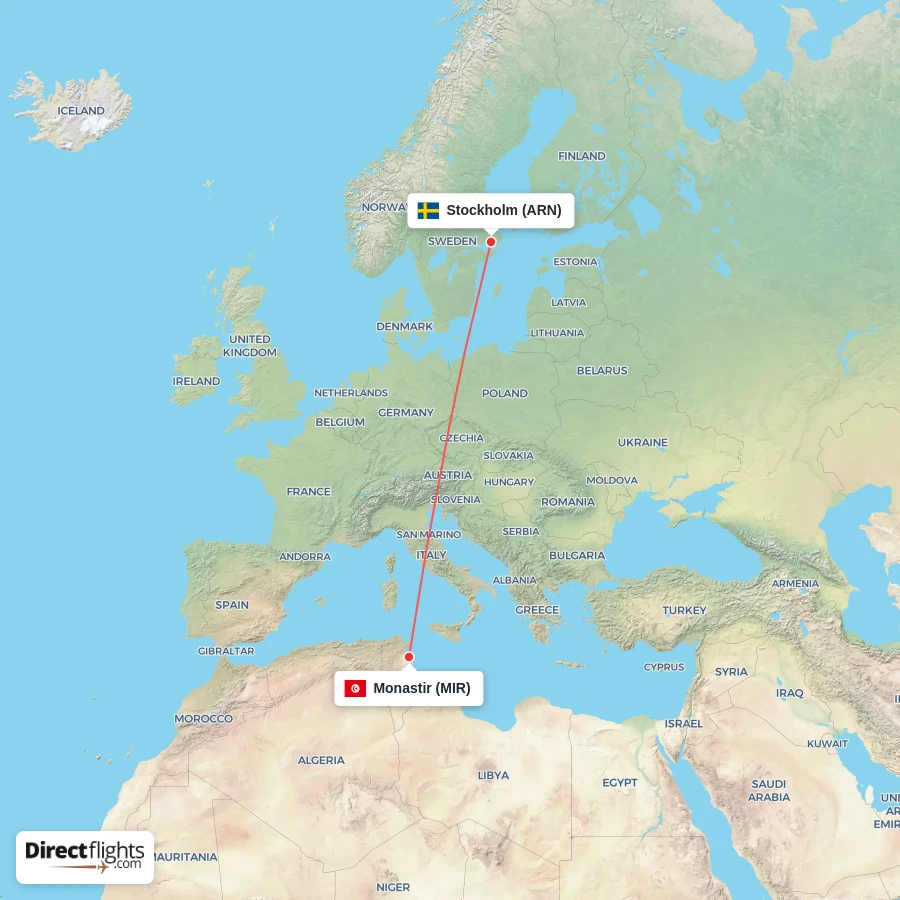 ARN - MIR route map