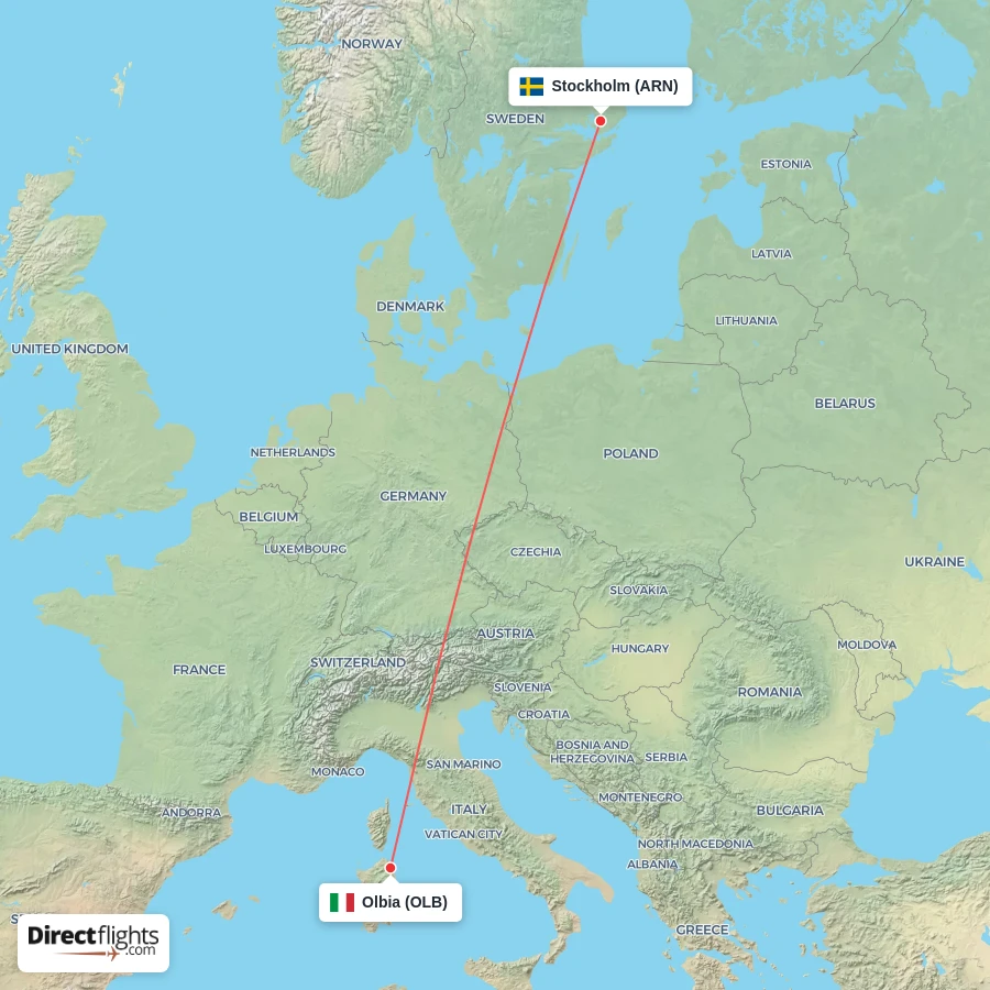 ARN - OLB route map