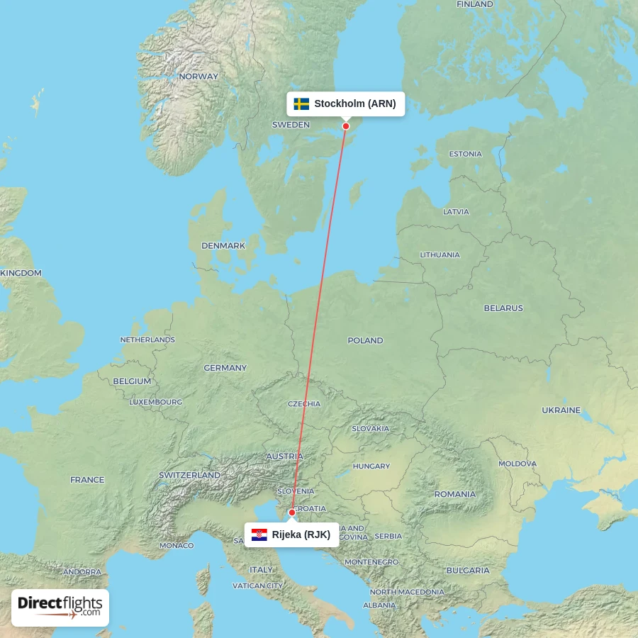 ARN - RJK route map
