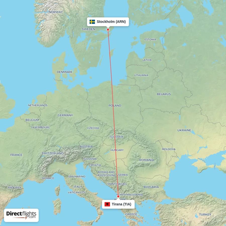ARN - TIA route map