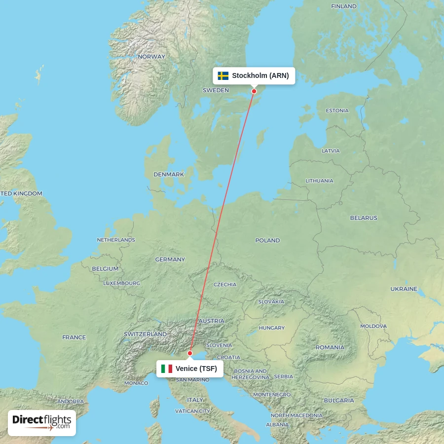 ARN - TSF route map