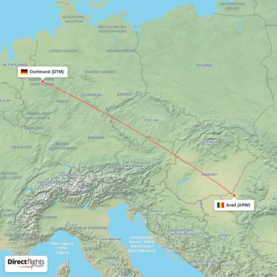 ARW - DTM route map