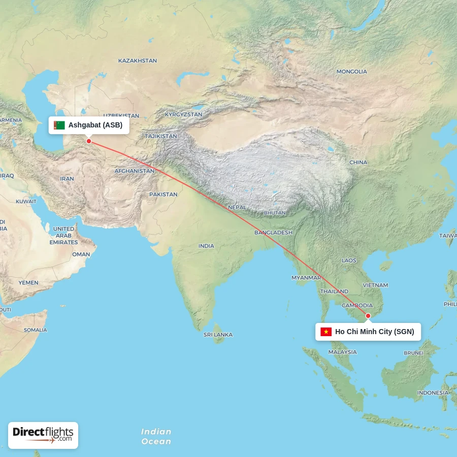 ASB - SGN route map