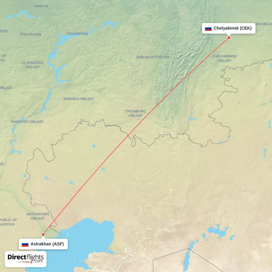 ASF - CEK route map