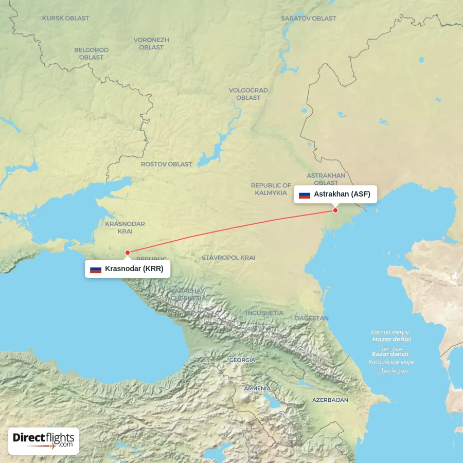 ASF - KRR route map