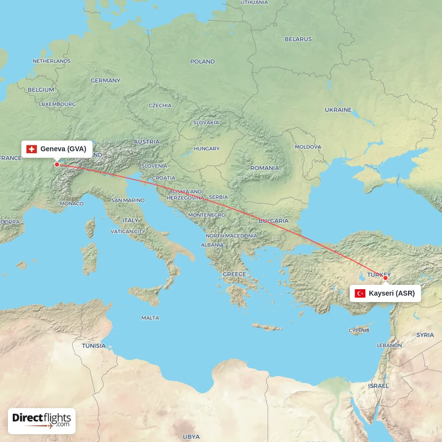 ASR - GVA route map