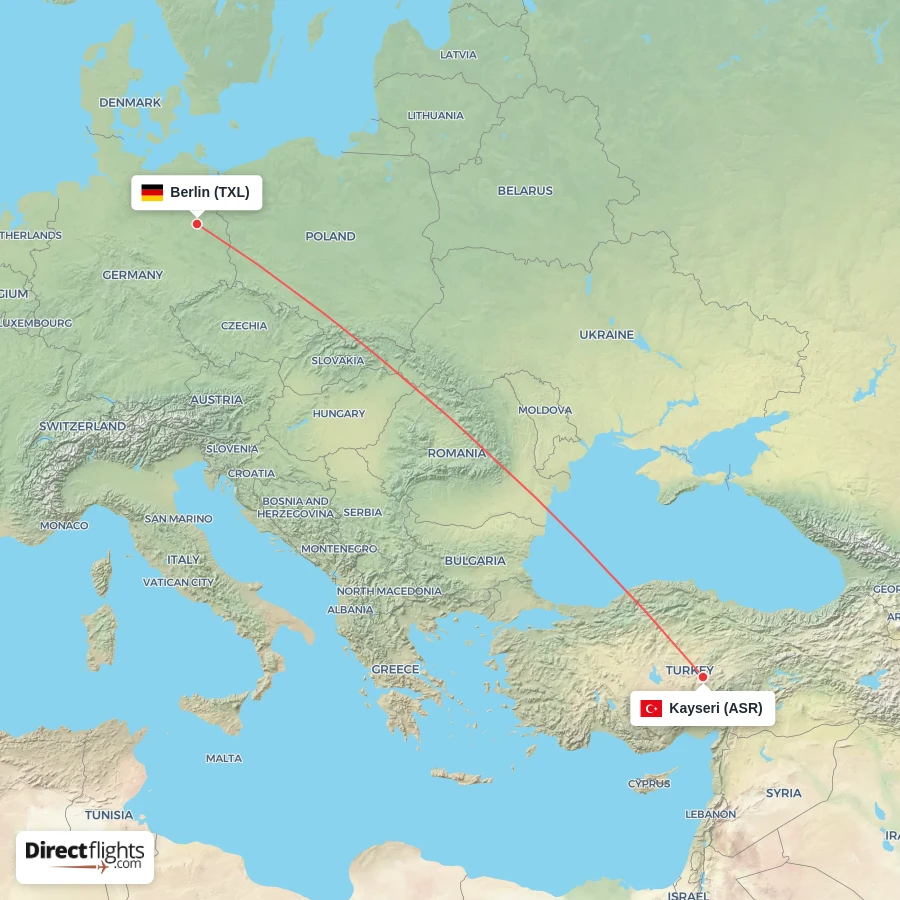 ASR - TXL route map