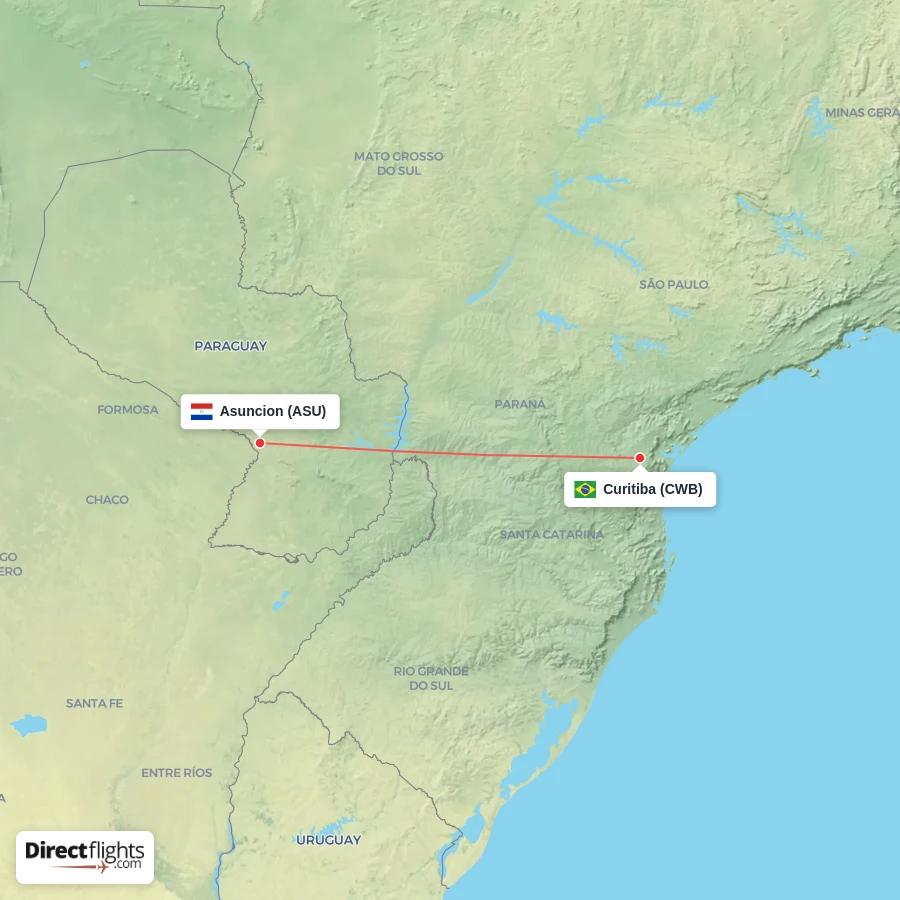 ASU - CWB route map