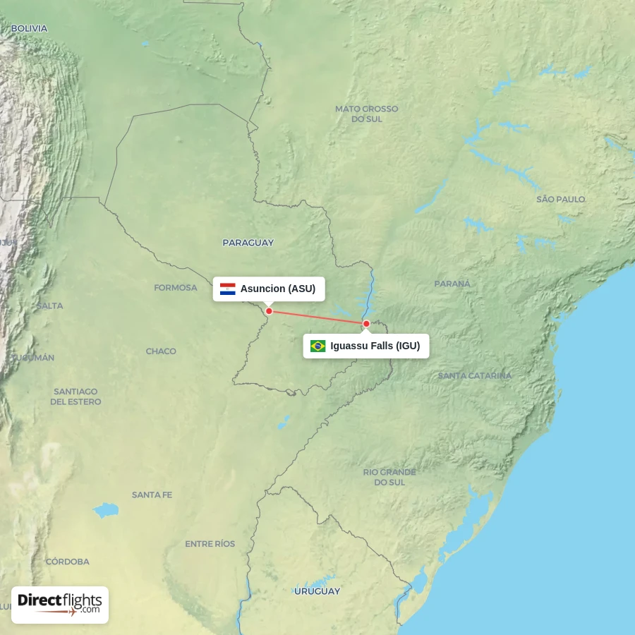 ASU - IGU route map
