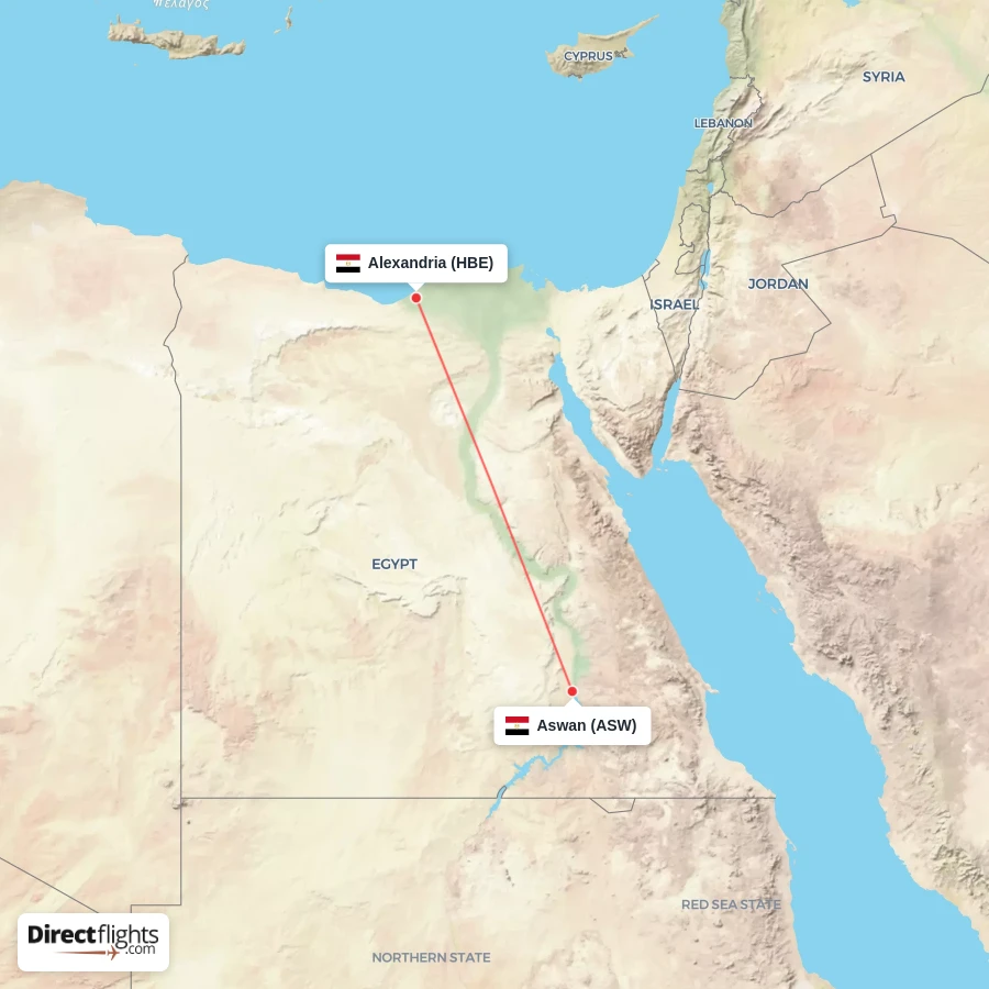 ASW - HBE route map