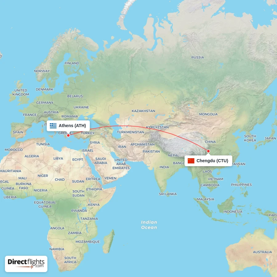ATH - CTU route map