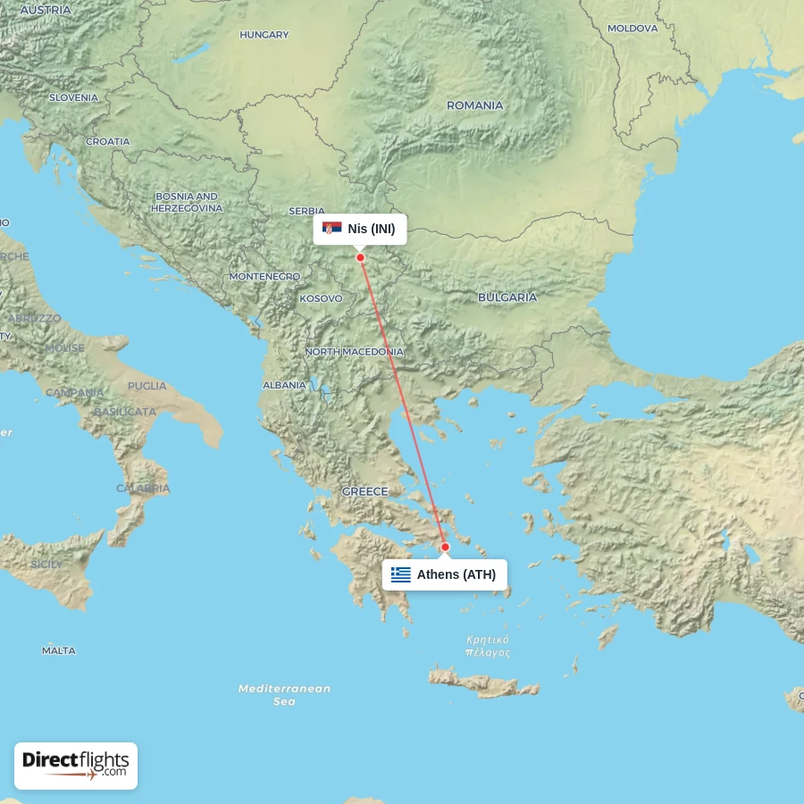 ATH - INI route map