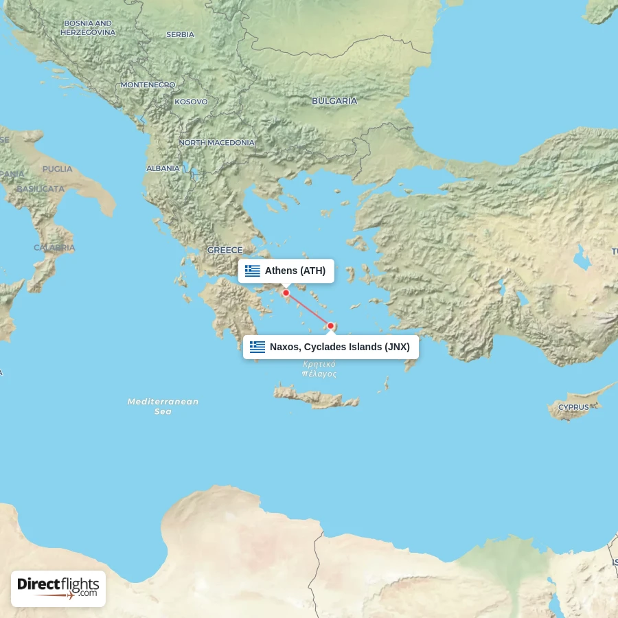 ATH - JNX route map