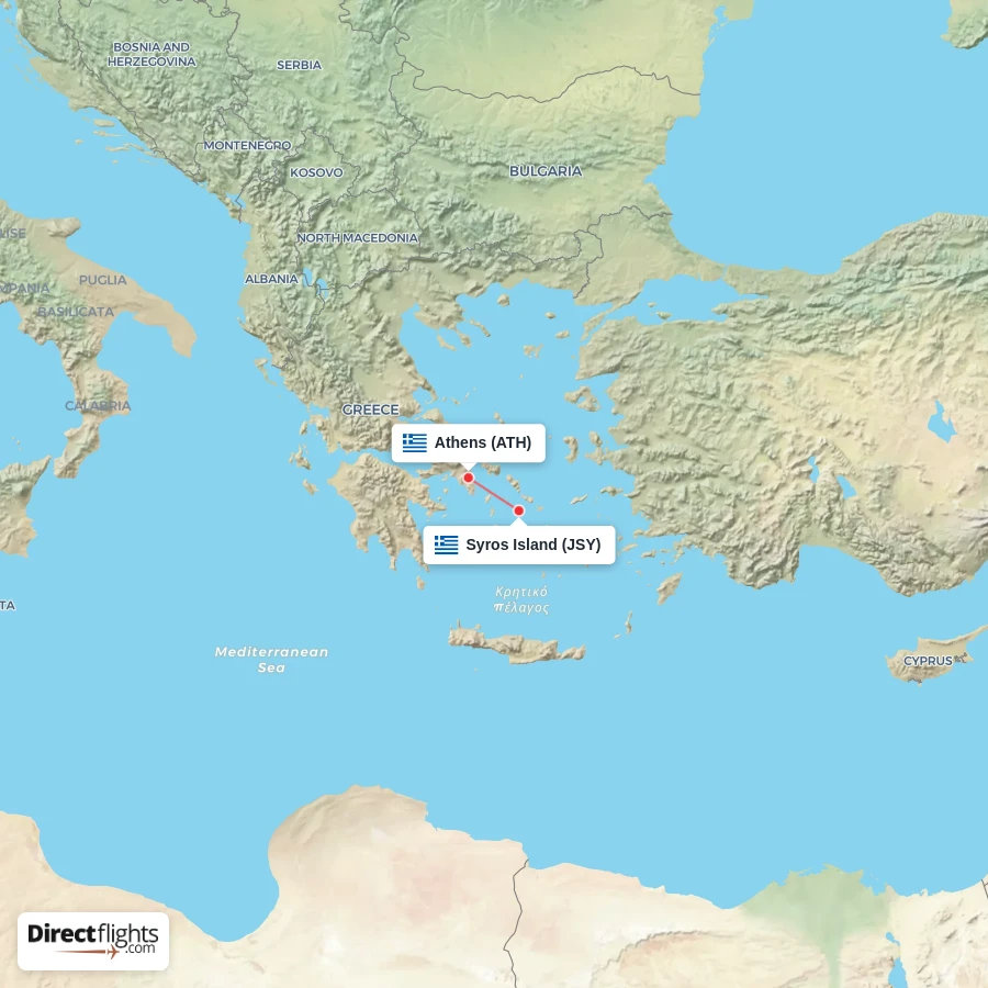 ATH - JSY route map