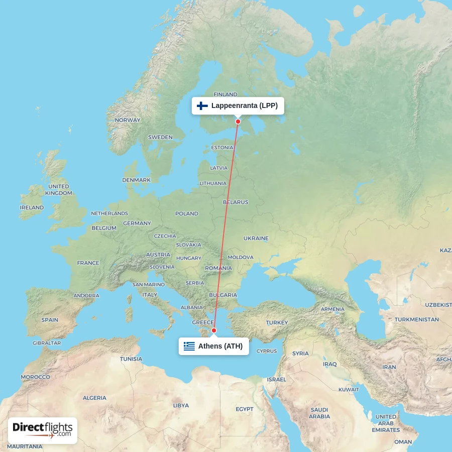 ATH - LPP route map