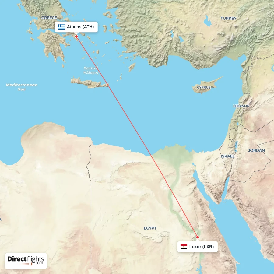 ATH - LXR route map