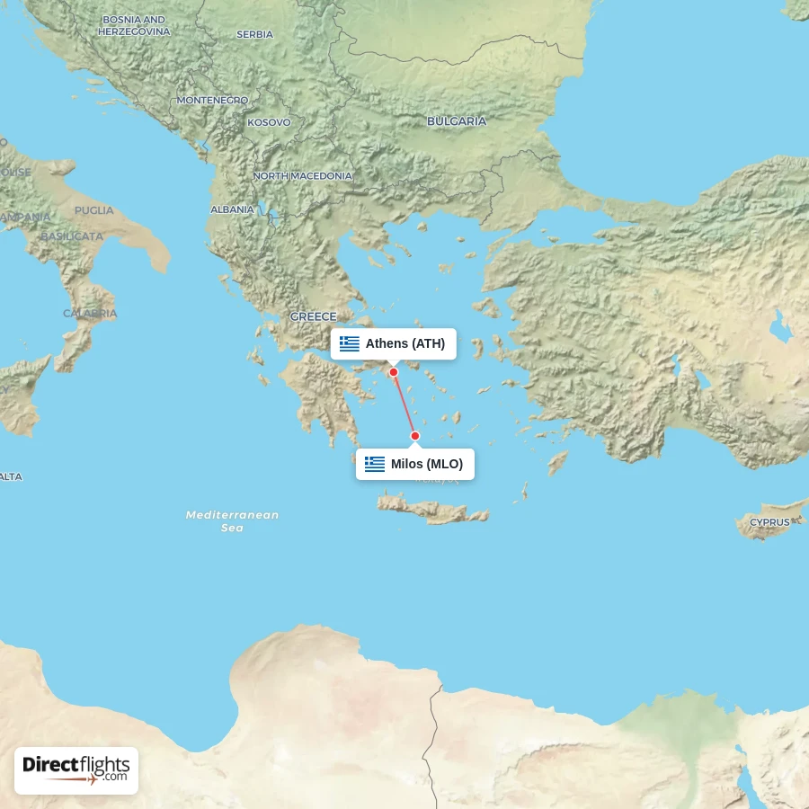 ATH - MLO route map