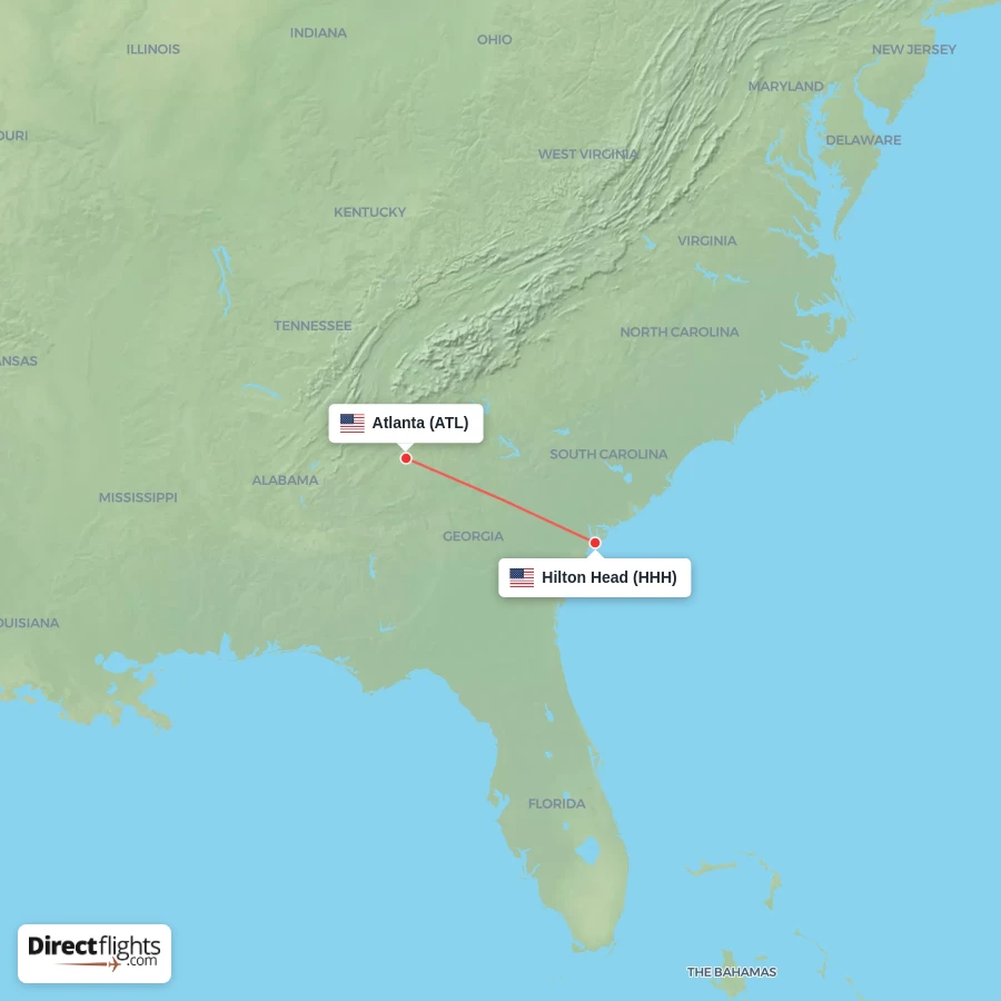 ATL - HHH route map