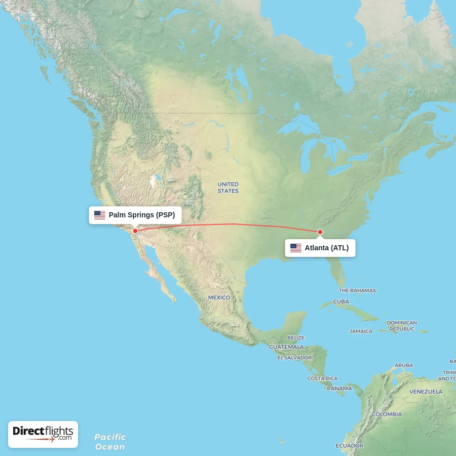 ATL - PSP route map