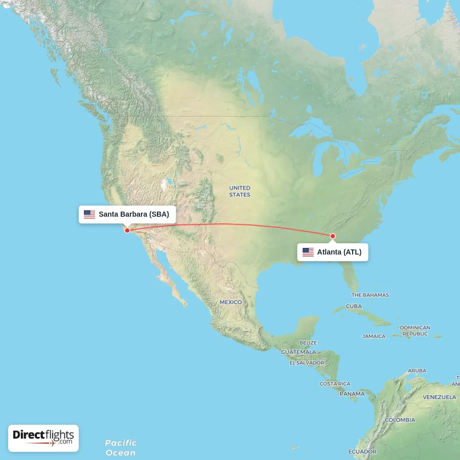 ATL - SBA route map