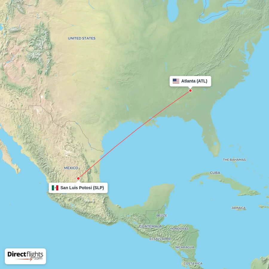 ATL - SLP route map