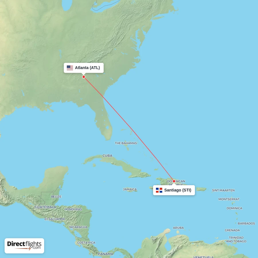 ATL - STI route map