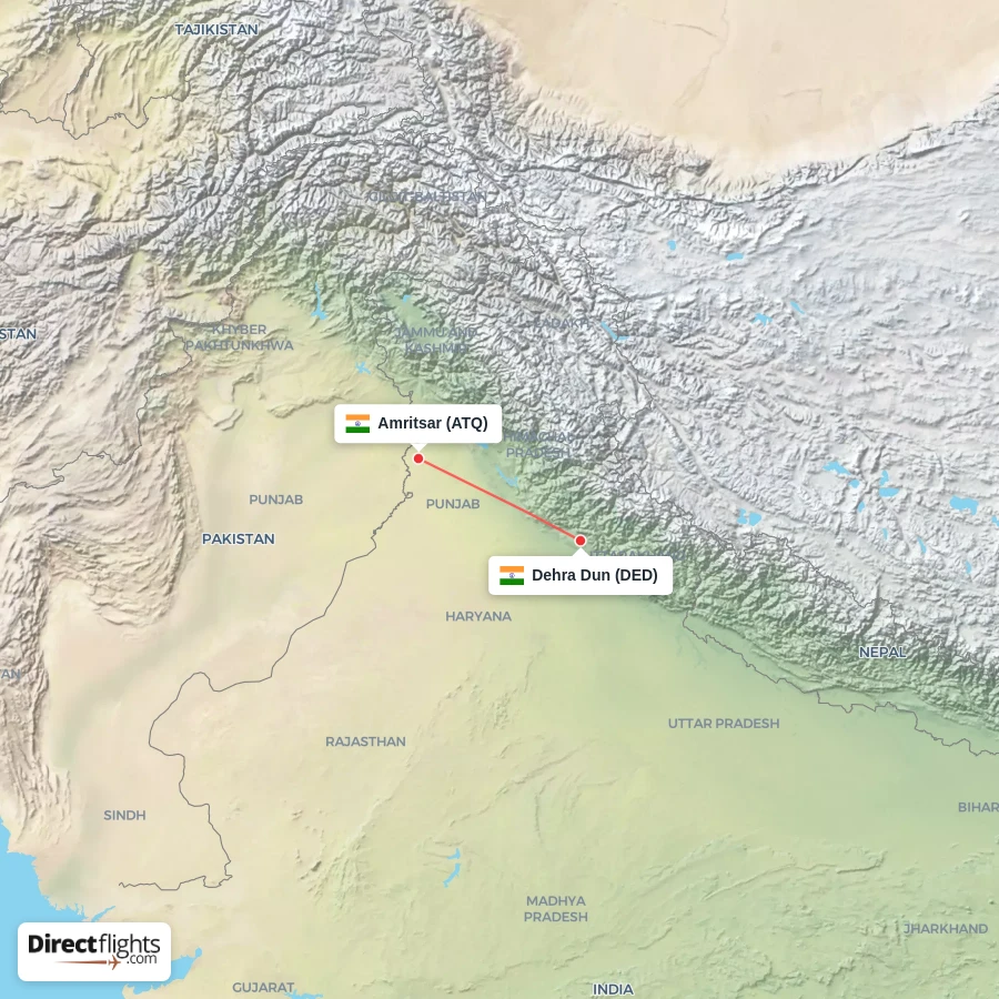 ATQ - DED route map